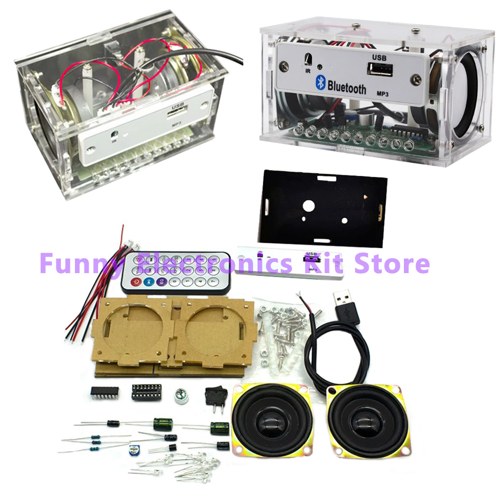 Diy Electronics Learning Kit - Kit Altoparlante Stereo Bluetooth Bianco Fai-da-Te