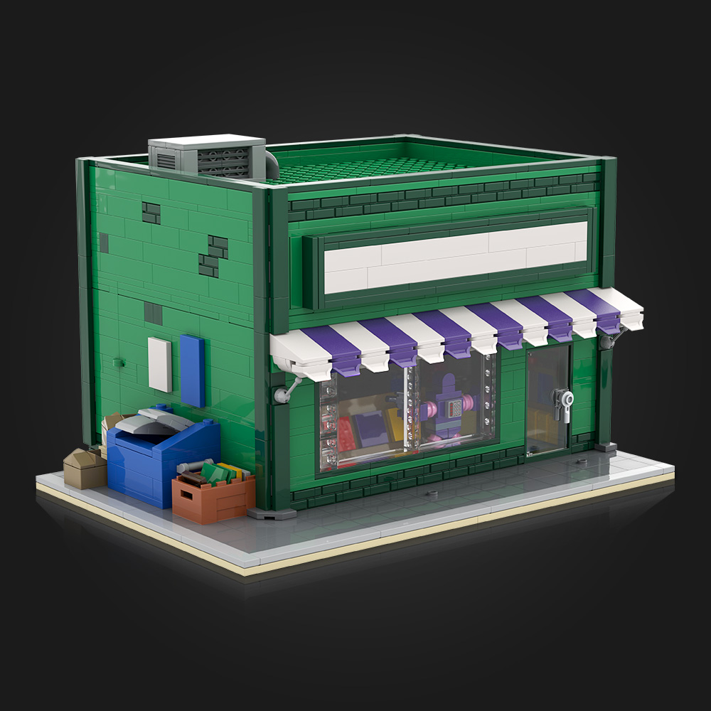 Diy Electronics Shop - MOC Movie Street View The Android