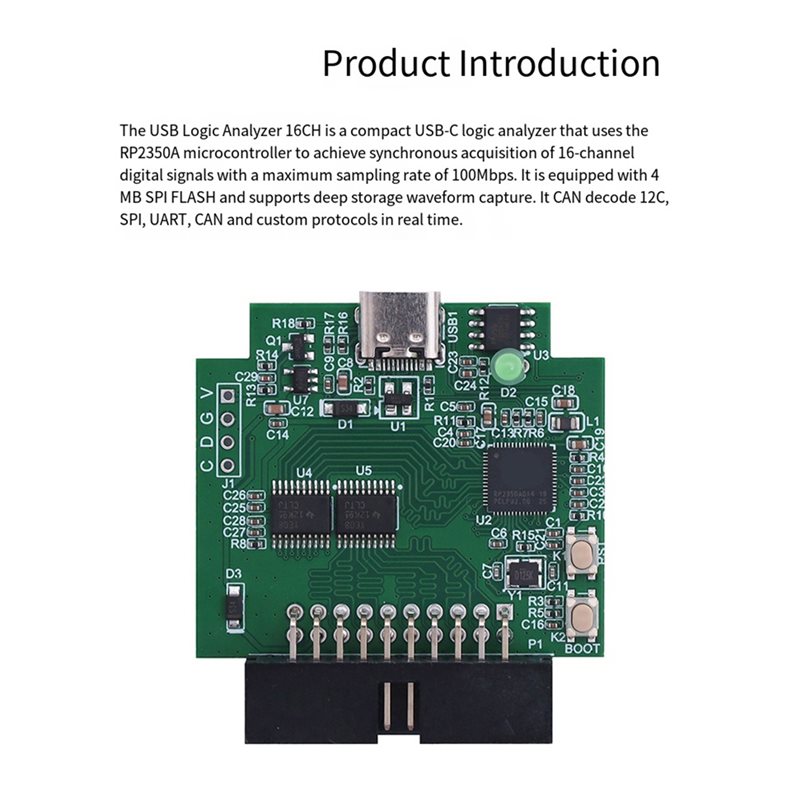 Analizzatore Logico USB-C USB  - Logic Analyzer Usb recensione e prezzo